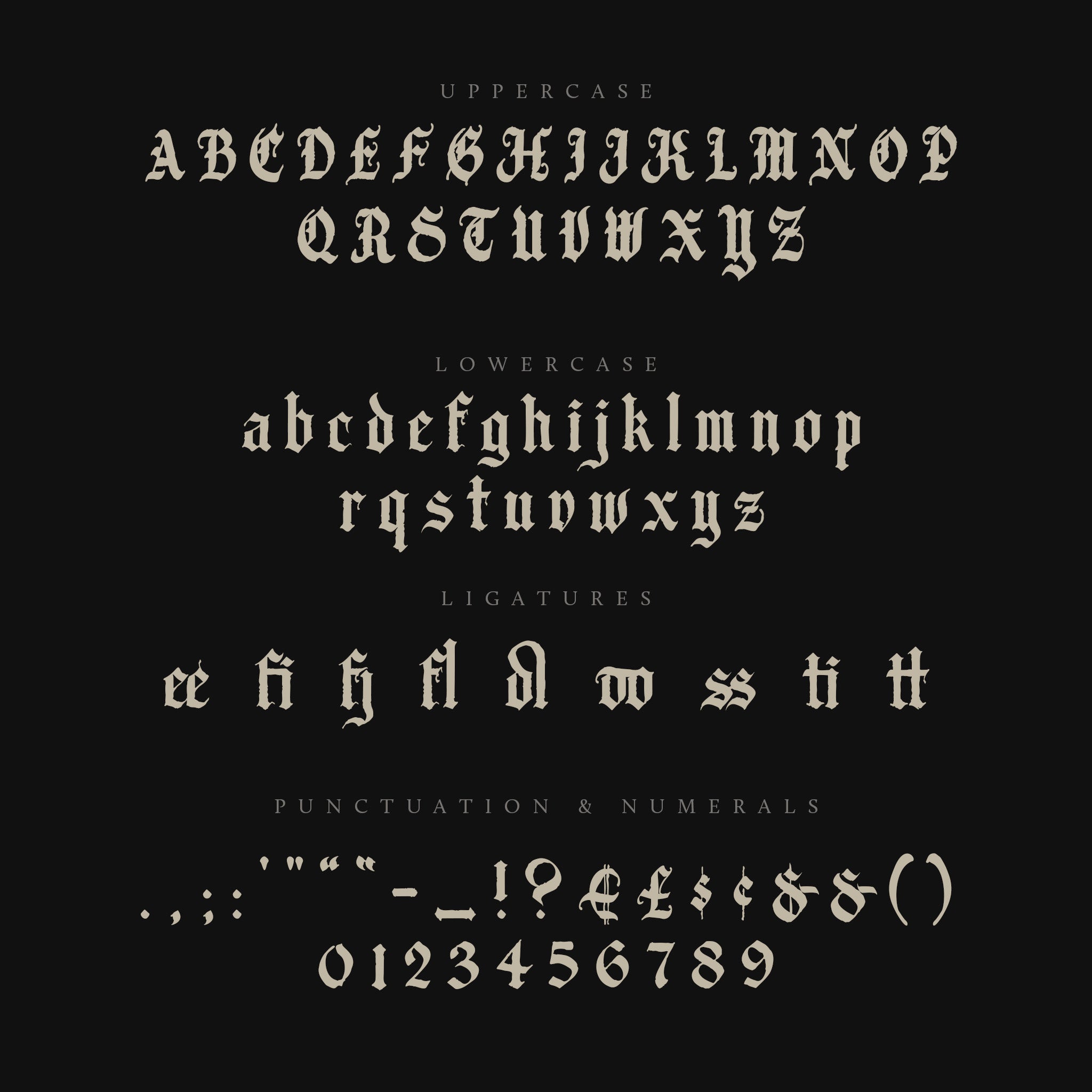 Candelabra Blackletter – Aesoterik